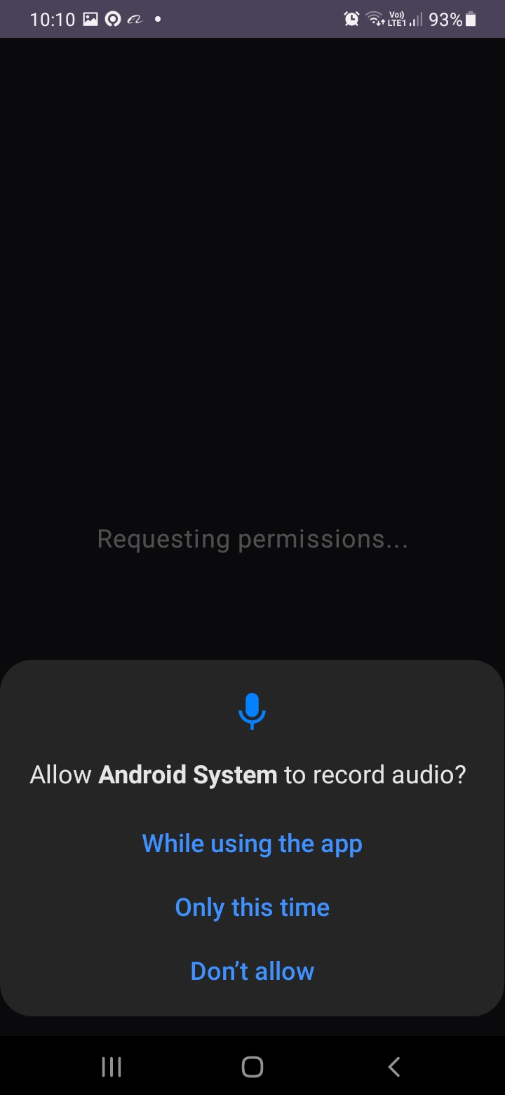 Microphone permission