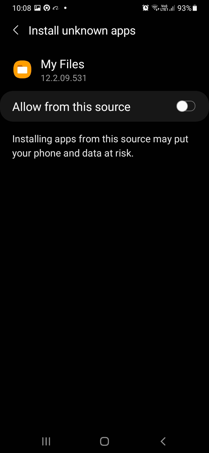 Allow unknown sources